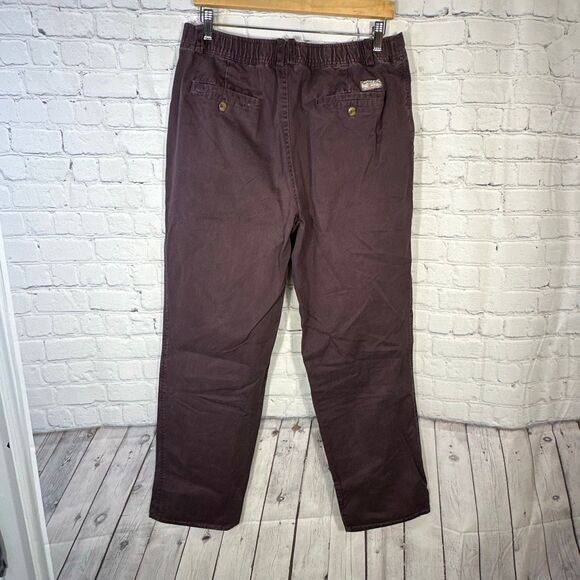 Vintage Bugle Boy Pleated Pants Men's Purple Maroon W36 x L32 - Picture 7 of 10